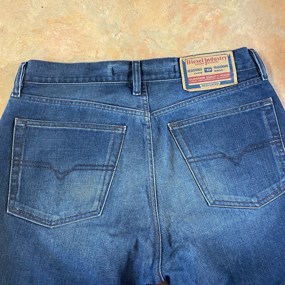 Diesel Indigo Men's Straight Jeans - Picture 7 of 16